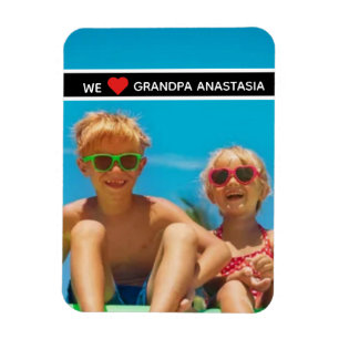 Personalized photo gift for Grandpa  from children Magnet