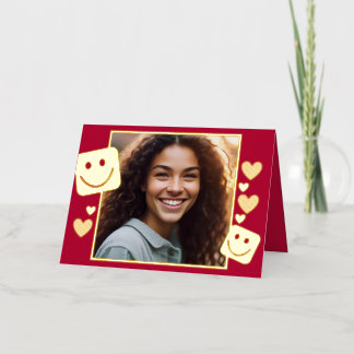 Personalized Photo Gold Foil Card