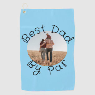 Personalized Photo Golf Gift Best Dad By Par Towel