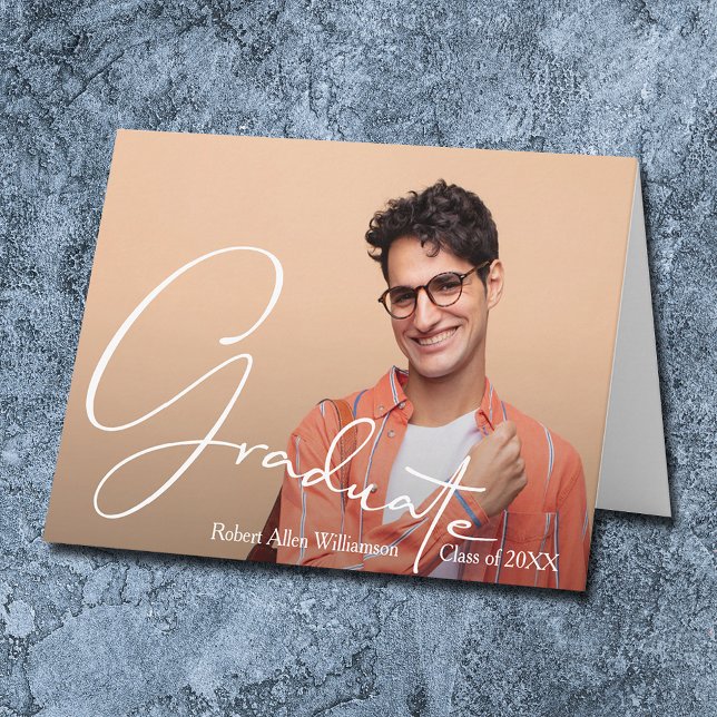 Personalized Photo Graduate Folded Note Card (Creator Uploaded)