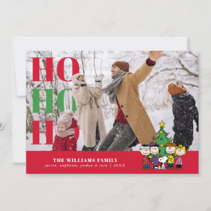 Personalized Photo Holiday Gang Around the Tree Card