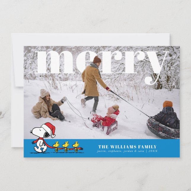 Personalized Photo Holiday Snoopy & Friends (Front)