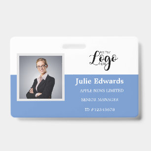 Personalized Photo ID & Logo security pass Badge