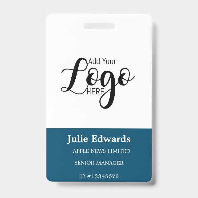 Personalized Photo ID & Logo security pass Badge (Front)