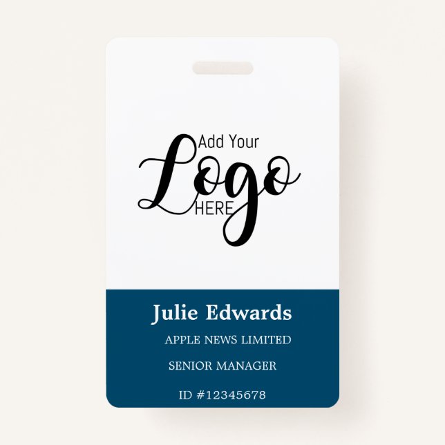 Personalized Photo ID & Logo security pass ID Badge (Front)