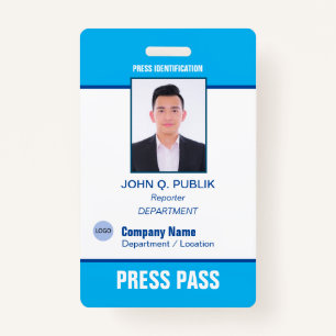 Personalized Photo ID Press Badge ID Badge