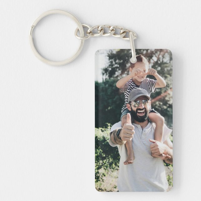 Personalized Photo Keychain: Custom Acrylic Family Key Ring (Front)