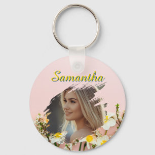 Personalized Photo Keychain Custom Name Keychain
