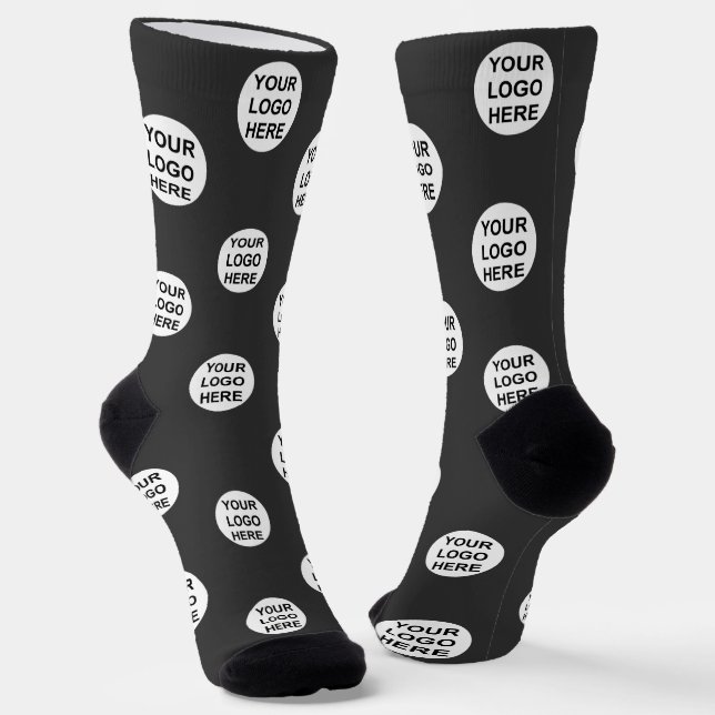 Personalized Photo Logo Socks (Angled)