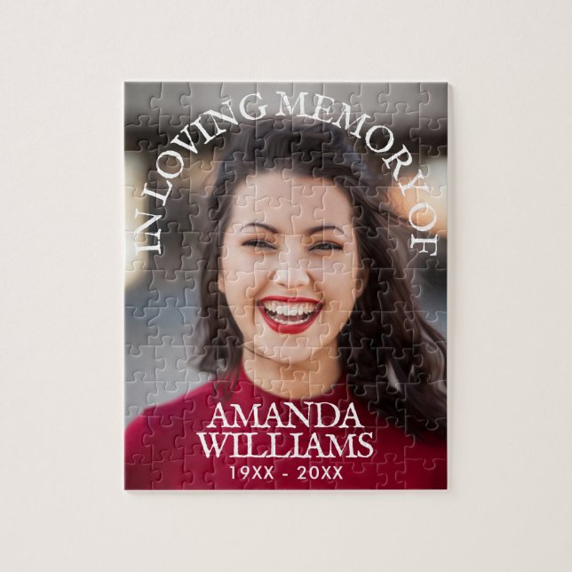 Personalized Photo Memorial Keepsake Jigsaw Puzzle (Vertical)