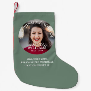 Personalized Photo Memorial Small Christmas Stocking