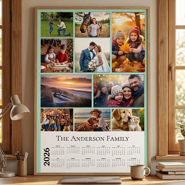 Personalized Photo memory collage 2026 calendar Poster (Creator Uploaded)