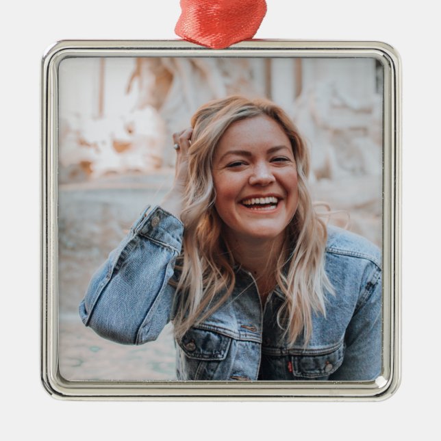 Personalized Photo Metal Tree Decoration (Front)