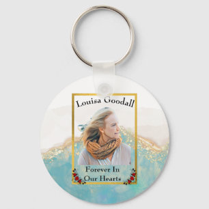 Personalized Photo & Name Memorial Keepsake Key Ring