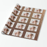 Personalized Photo on Faux Champagne Gold Glitter Wrapping Paper<br><div class="desc">Wrap up your gifts with a photo of the person receiving the photo or a memory from you this Christmas,  holiday,  or for a birthday party.  Your photo over faux champagne gold glitter. Makes for some unique and fun photo wrapping paper.</div>