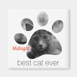Personalized Photo Paw Print Magnet