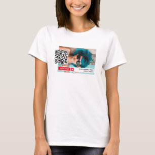 Personalized Photo & QR Code, Youtube - Vlogger T-Shirt