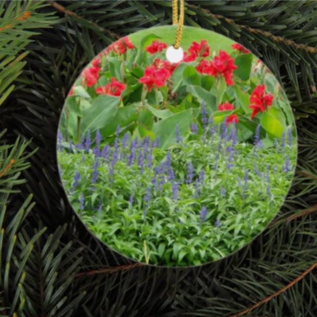 Personalized Photo Round Ceramic Ornament (Creator Uploaded)