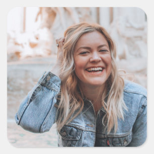 Personalized Photo Square Sticker