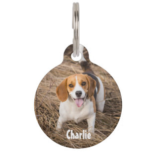 Personalized Photo & Text Round Pet Tag