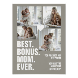 Personalized Photo The Mom That Stepped Up Poster