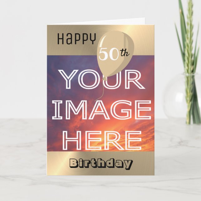 Personalized Photo Upload Birthday Card (Front)