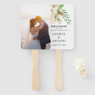 Personalized Photo Wedding Fan Program