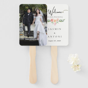 Personalized Photo Wedding Fan Program