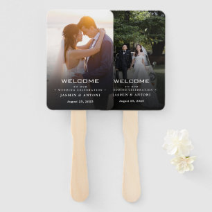 Personalized Photo Wedding Fan Program