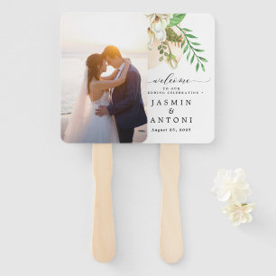 Personalized Photo Wedding Fan Program