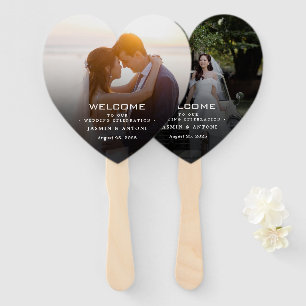 Personalized Photo Wedding Fan Program