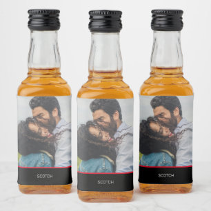 Personalized Photo Wedding Favour Mini Liquor Bottle Label