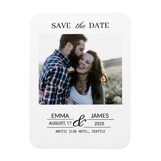 Personalized Photo Wedding Fridge magnet (Vertical)