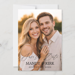 Personalized Photo Wedding Save the Date Magnetic Invitation