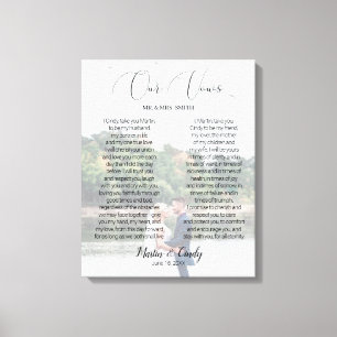 Personalized Photo Wedding & Vows Canvas Print