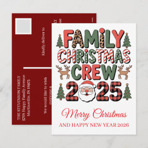 Personalized Photo Winter Wishes Christmas 2025 Holiday Postcard
