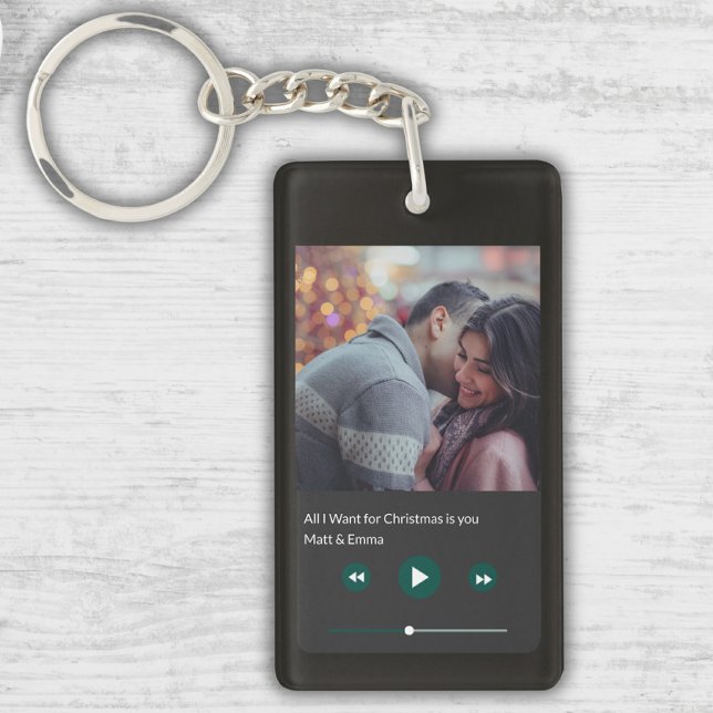 Personalized Photo with Song Title Key Ring (Creator Uploaded)