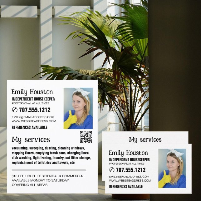 Personalized Photograph, Housekeeper, Maid Flyer (Creator Uploaded)