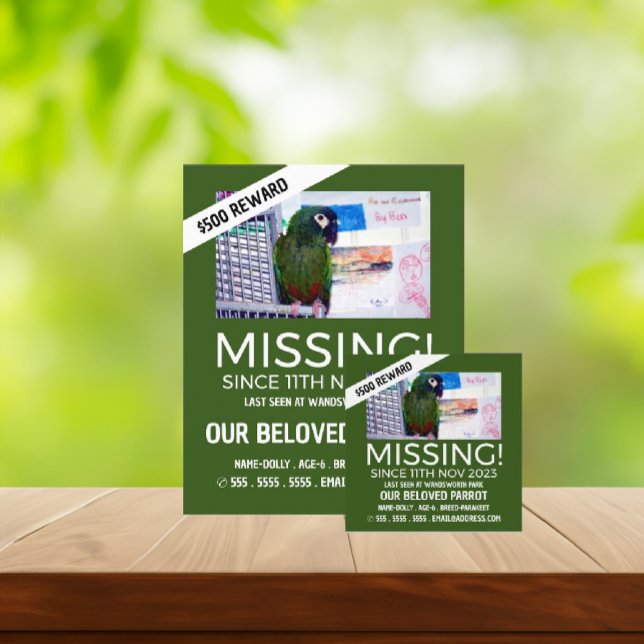 Personalized Photograph, Missing, Lost Pet Cards (Creator Uploaded)