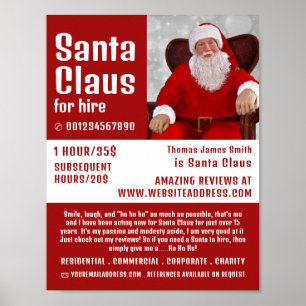 Personalized Photograph, Santa Claus Entertainer Poster
