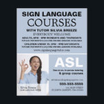 Personalized Photograph, Sign Language Course Flyer<br><div class="desc">Personalized Photograph,  Sign Language Course Advertising Flyers By The Business Card Store.</div>