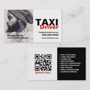 Personalized Photograph, Taxi Driver Business Card