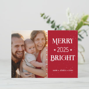 Personalized Photos and Theme Color Christmas Card