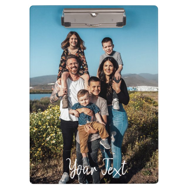 Personalized Photos & Custom Text Template Clipboard (Front)
