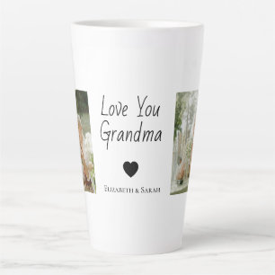 Personalized Photos & "Love You Grandma Latte Mug