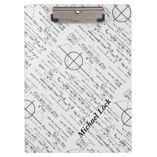 Personalized Physics Gifts for Physicists Clipboard (Front)