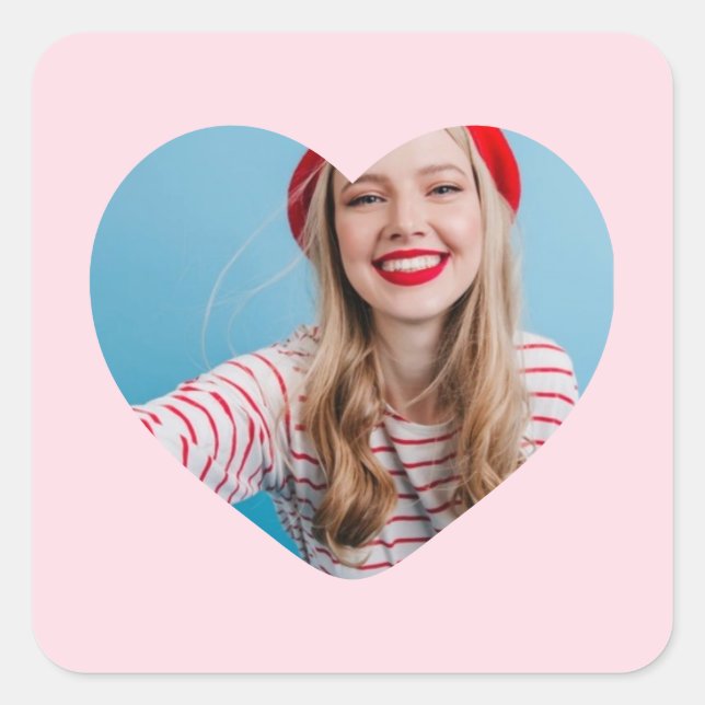personalized picture sticker heart (Front)