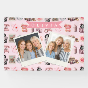 Personalized Pin-Up Glam Old Hollywood Retro Banner