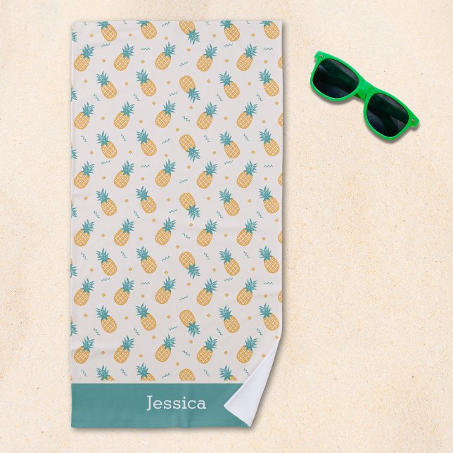 Personalized Pineapple Beach – Tropical Towel (Creator Uploaded)