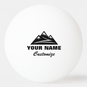 Personalized ping pong balls with mountain logo